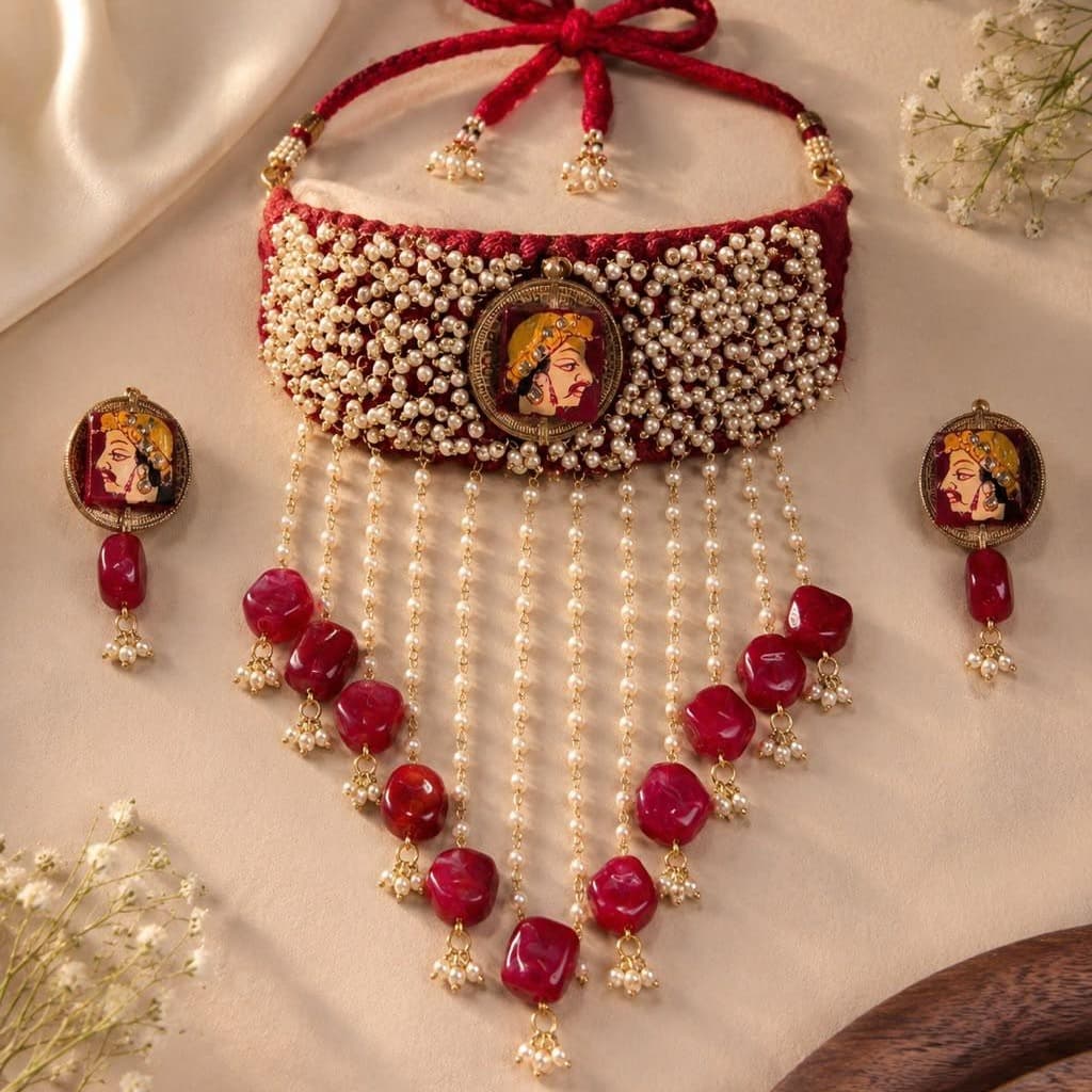 Royal Kundan necklace view 3