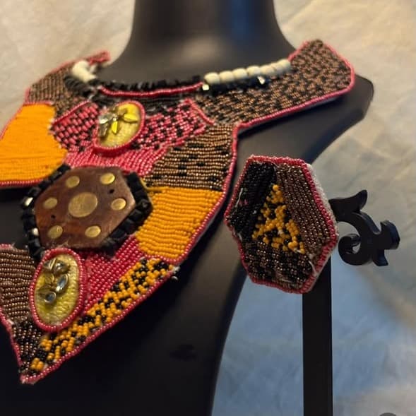 Boho beads Necklace view 2