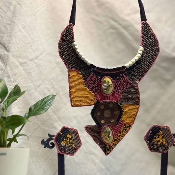 Boho beads Necklace view 3
