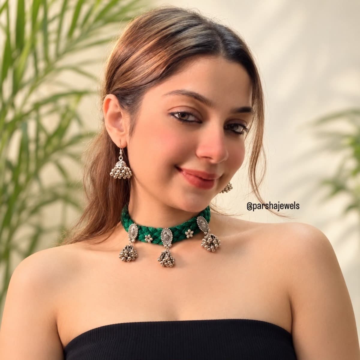 Jhumka choker set view 7