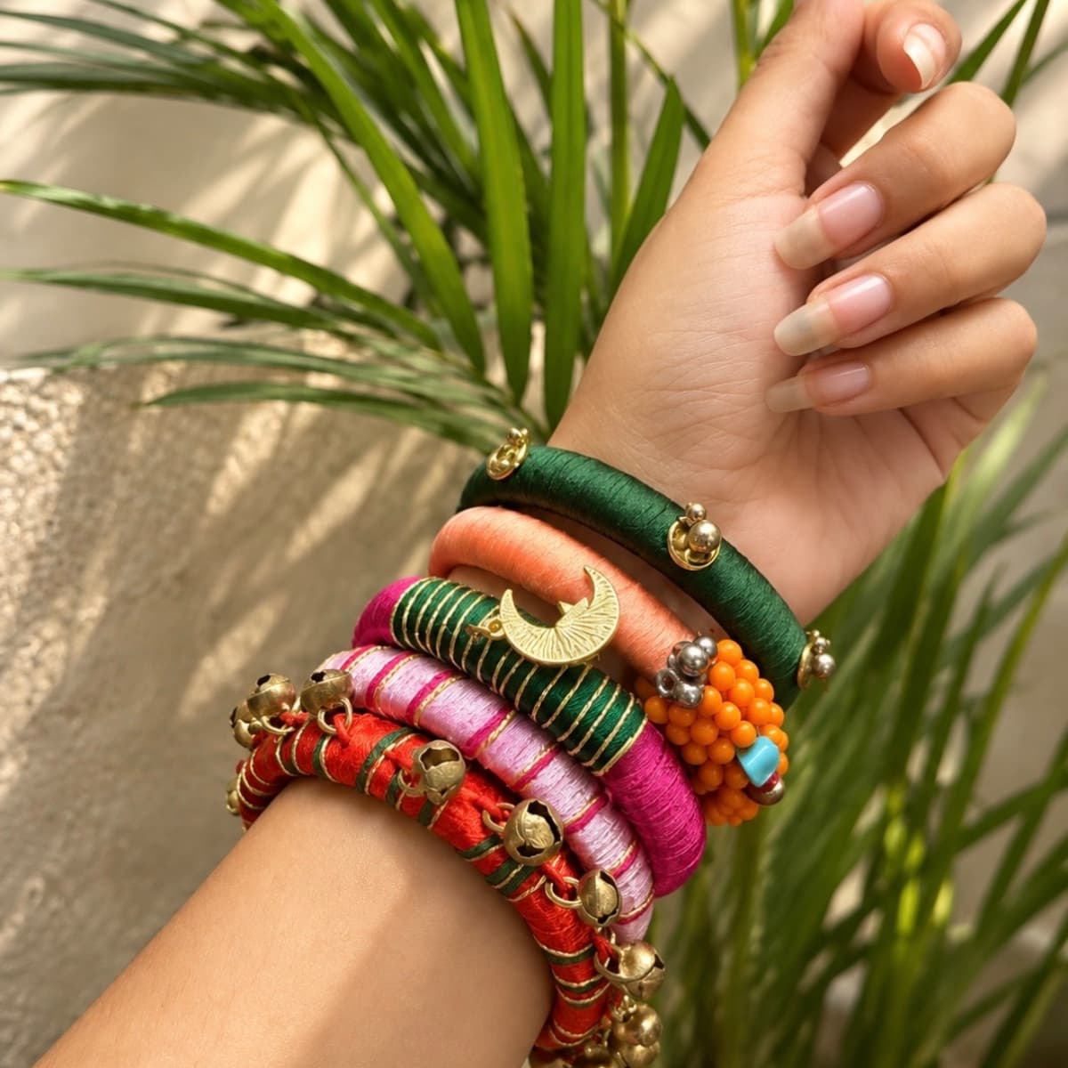 Multicolor boho bangles