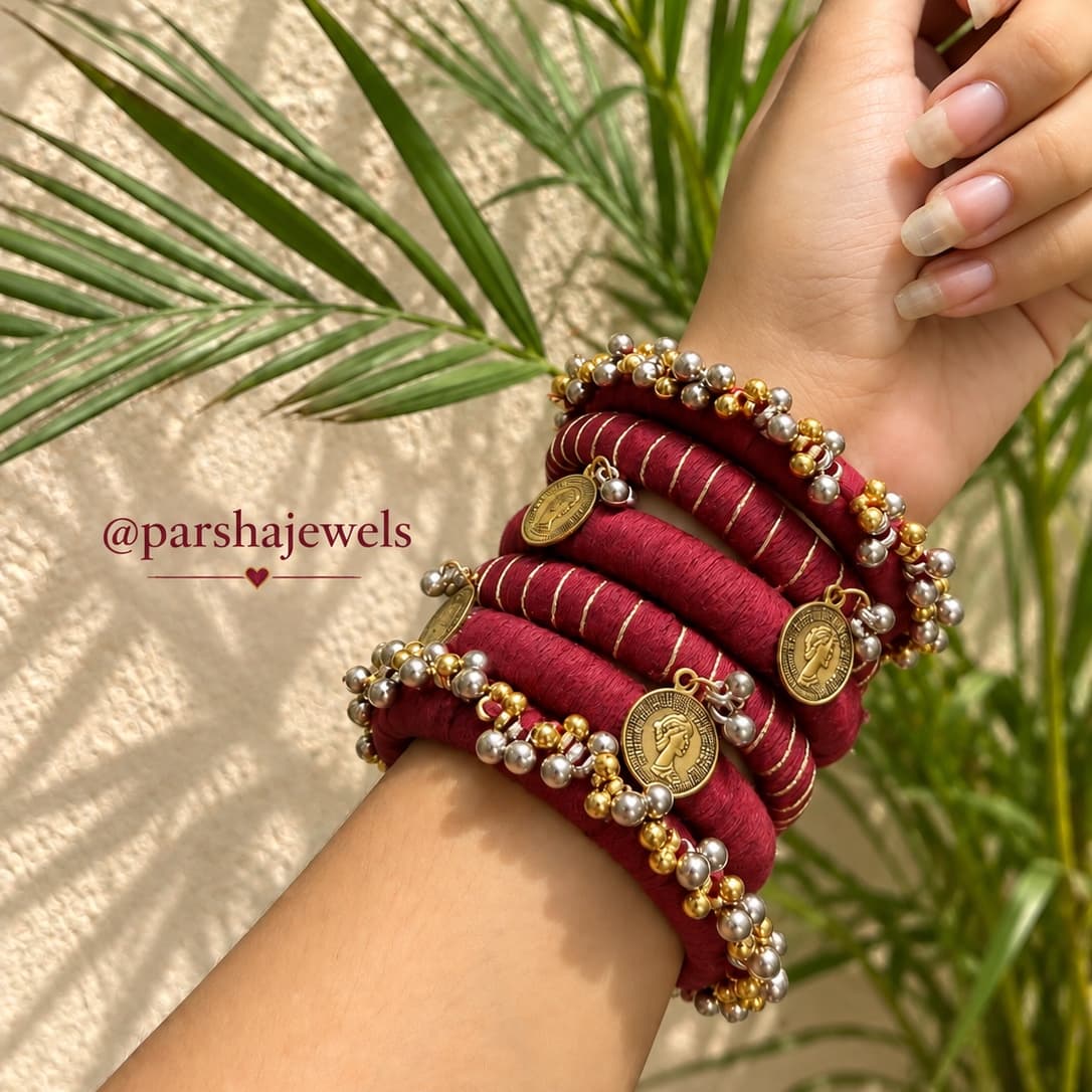 Maroon Noor bangles